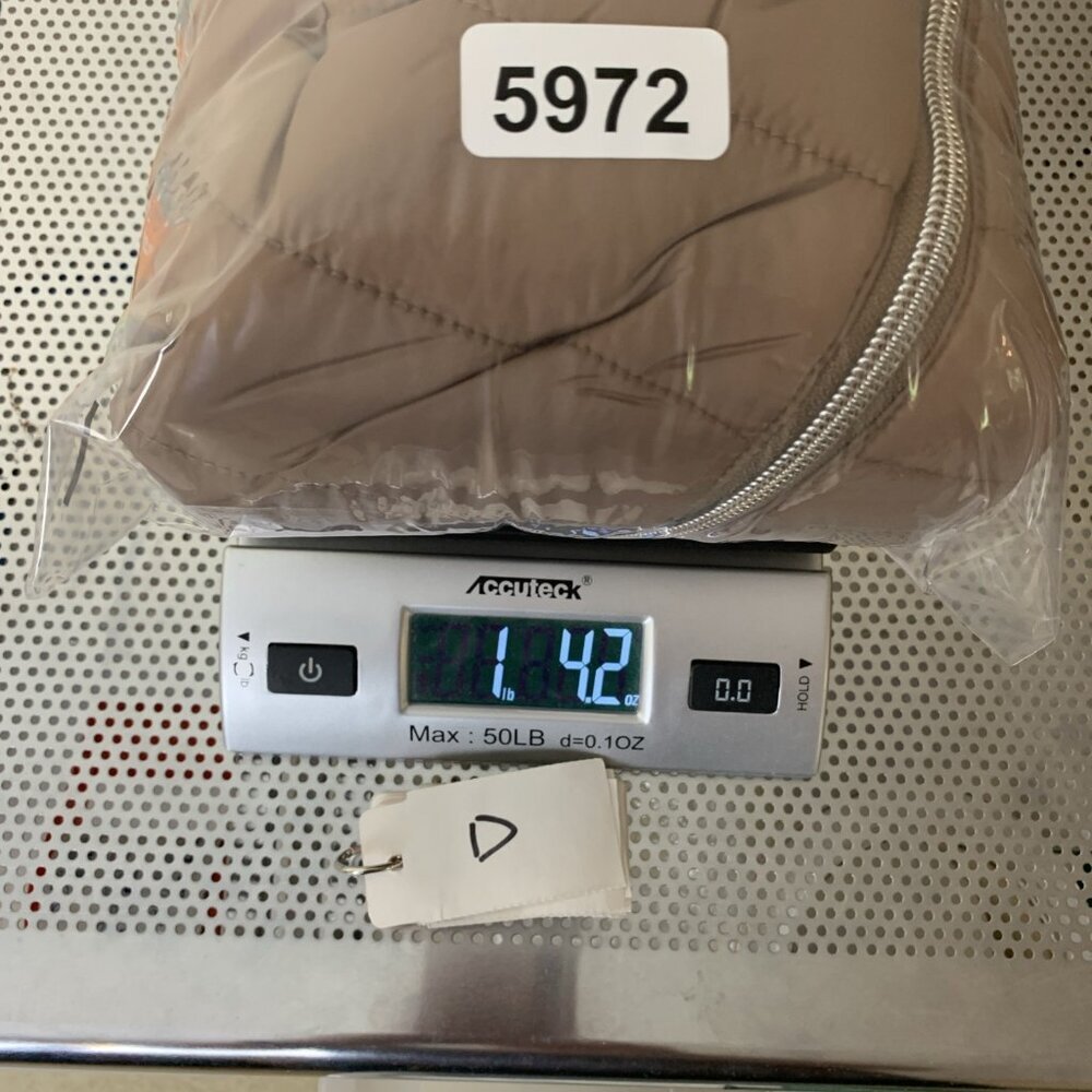 Susan Graver Womens XL Quilted Jacket Ponte Side Panels Zip Pockets Tan Puffer - Picture 14 of 14